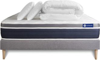 Actisom Pack colch&oacute;n gris espuma viscoel&aacute;stica 140 x 190