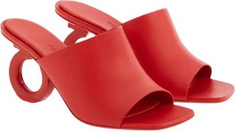 Ferragamo 70Mm Sculpted Leather Slide