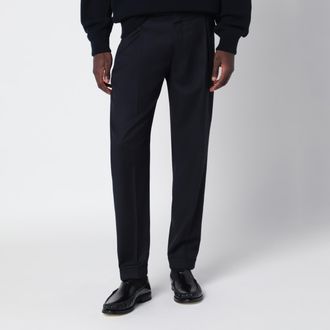 Pantaloni Torino Pantaloni Rebel blu navy in lana