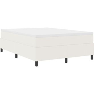 vidaXL Cama Box Spring Con Colch&oacute;n Crema De 140x200 Cm, Tapizada En Terciopelo Vidaxl