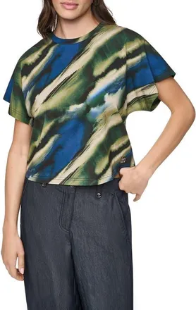 DKNY Print Dolman Sleeve Top in Brushed Rinse at Nordstrom, Size X-Small