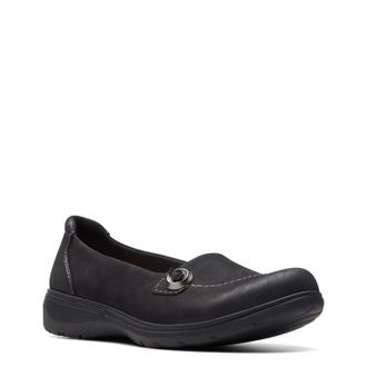 Clarks Womens Carleigh Lulin Shoes, Color Black Nubuck, Size: 9.5 UK