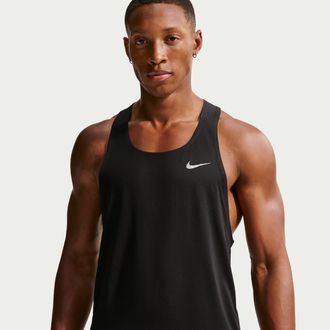 Nike Mens Fast Dri-FIT Running Singlet in Black | FN4229-010