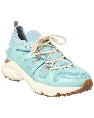 Tod's TodS Sportivo Runner Shearling & Leather Sneaker