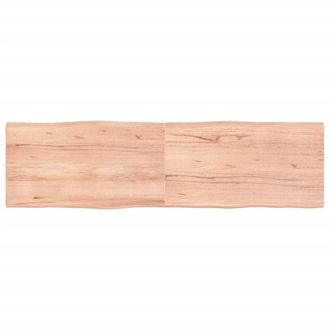 Berkfield Home Table Top Light Brown 180x50x(2-4)cm Treated Solid Wood Live Edge
