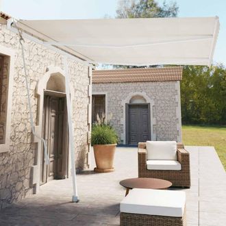 vidaXL Muebles De Jard&iacute;n 4 Pzas Cojines Crema Madera Maciza De Acacia Vidaxl