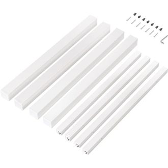 Emuca Emuca Patas Cuadradas Y Estructura Para Mesa, 50x50mm, 750x750mm, Acero, Pintado Blanco