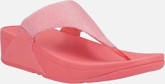 FitFlop Womens Fitflop Lulu Shimmerlux Polyester Womens Rosy Coral Sandals - Pink - Size: 6