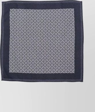 Brunello Cucinelli bordered geometric pattern scarf