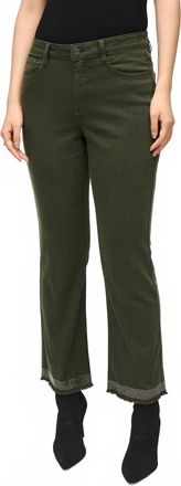 Joseph Ribkoff Straight Pants With Frayed Hem In Iguana