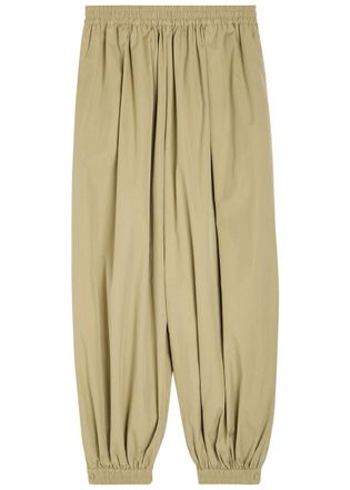 Ronny Kobo Kalani Balloon-leg Cotton-blend Poplin Trousers - Light Green - XL (UK16 / XL)
