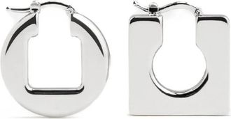 Jacquemus Silver Asymmetric Hoop Earrings