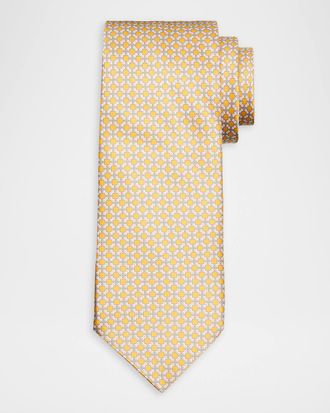 Stefano Ricci Men & apos;s Geometric Square Silk Tie