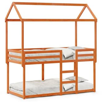 Berkfield Home Bunk Bed without Mattress Wax Brown 80x200 cm Solid Wood Pine