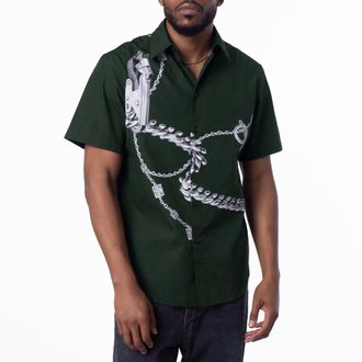 Burberry Knight Hardware Cotton Shirt, Size XX-Large