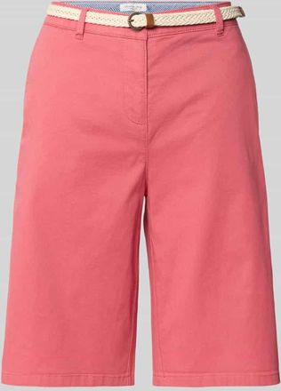 Christian Berg Bermudas mit G&uuml;rtel und franz&ouml;sischen Eingrifftaschen in Altrosa, Gr&ouml;&szlig;e 44