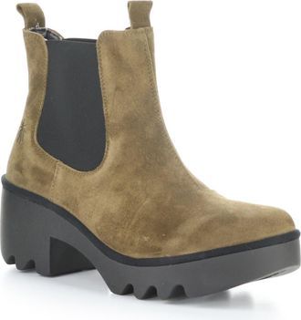 FLY London Trig Platform Chelsea Boot in Elephant Oil Suede at Nordstrom Rack, Size 8-8.5Us / 39Eu