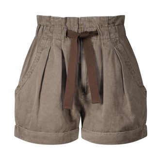 Isabel Marant Dames, Korte broeken, Groen, Maat: S Katoen