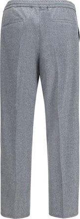 Brunello Cucinelli Mens Gray Wool Oves Aries Casual Pants