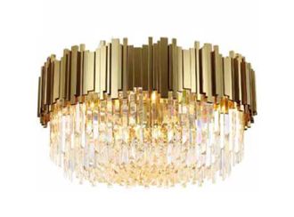 OEM Pipe Organ Crystal Brass - L&aacute;mpara De Techo De Cristal 45cm