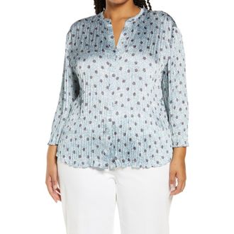 Vince Camellia Pleated Blouse in Pale Bay at Nordstrom Rack, Size 3X