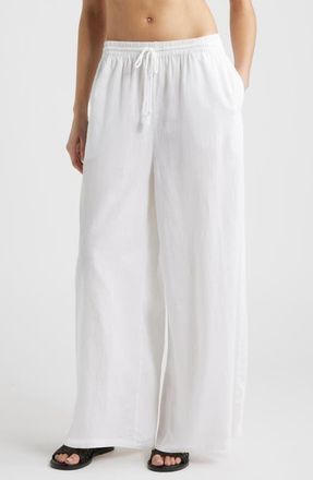 Nordstrom Flowy Cover-Up Pants in White at Nordstrom, Size X-Large