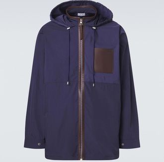 Loewe Leather-trimmed ripstop jacket