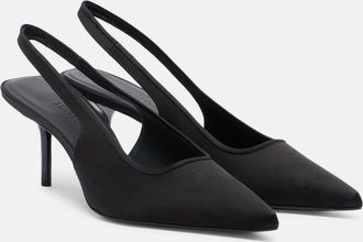 Max Mara Satin slingback pumps