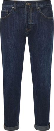 Dondup Blue Straight Mid Rise Jeans
