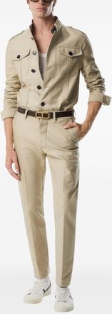 Tom Ford Mens Cotton Overshirt - Tan - Size EU 48 (Mens)