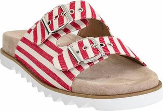 Corkys Footwear Womens Dash Sandals In Red Natural Stripe