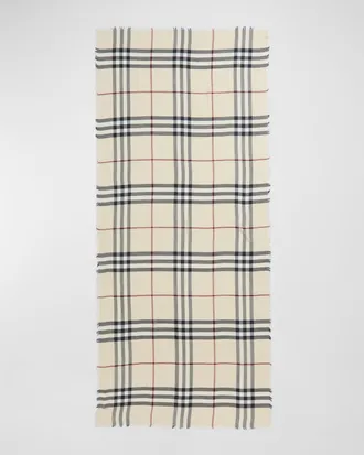 Burberry Giant Check Wool Scarf