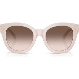 Jimmy Choo London 51mm Round Sunglasses in Opaline Taupe /Pink /Grey at Nordstrom