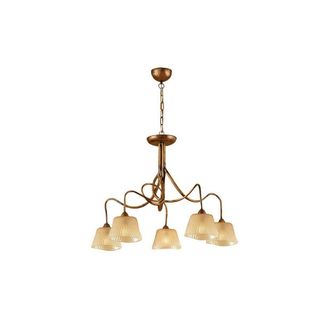 Netlighting (0039 001) Tentacle Pendant 5 Light E14 Rustic Gold