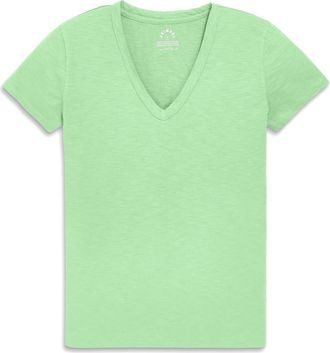 primary Adult Classic Slub V-Neck Tee in Pear at Nordstrom, Size Xx-Large