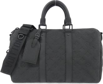 Louis Vuitton Taurillon Black Leather Boston Bag (Pre-Owned)