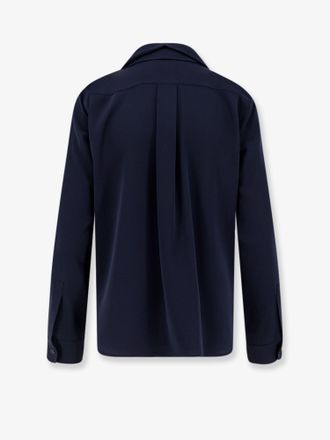Max Mara Womens Silk Shirt Colmo Blue