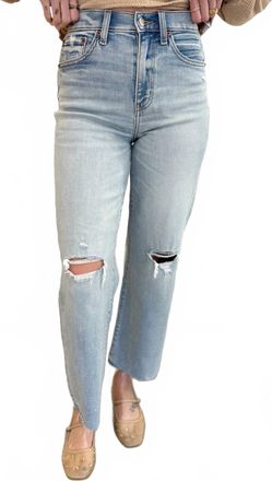 Daze Distressed High Rise Ankle Jeans In Clementine