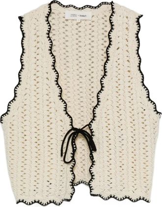 BA&SH Gilet alluncinetto - Bianco