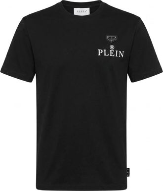 Philipp Plein Jersey T-shirt Plein R - Heren - T-shirts - Zwart - 2XL - Katoen - Tops