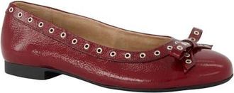 Paul Green Chrissy Grommet Ballet Flat in Rubin Crinkled Patent at Nordstrom, Size 10.5Us