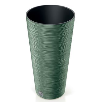 Prosperplast Macetero Alto Con Dep&oacute;sito 15l, 30x30x57 Cm - Verde Tierra