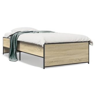 vidaXL Giroletto Rovere Sonoma 100x200 Cm Legno Multistrato E Metallo - Vidaxl