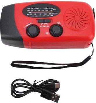 OEM Radio Meteorol&oacute;gica De Emergencia Am/fm Noaa Con Manivela, Alimentada Por Energ&iacute;a Solar, Con Linterna Led, Funci&oacute;n Sos Y Bater&iacute;a De 10000 Mah