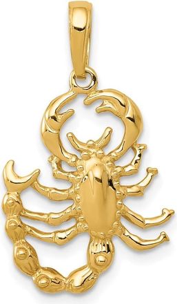 Diamond2Deal 10k Yellow Gold Scorpion Pendant