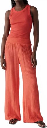 Michael Stars Susie Smocked Waist Pant In Spritz