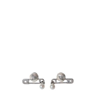 Vivienne Westwood Accessoires, Dames, Grijs, ONE Size, Orb Stud Oorbellen