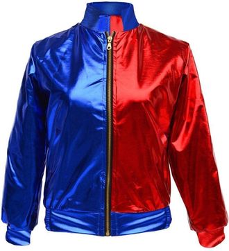 Janisramone Womens and Kids Halloween Costumes, Shiny Wet Look Red and Blue Cosplay Jackets, Knickers, Hotpants, Leggings, Skater Skirt, Daddys Little Monster T S