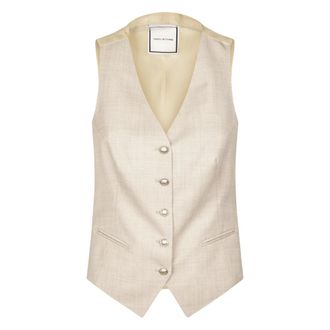 Tagliatore Vests, female, Beige, Size: 2XL Donna Corta Vest