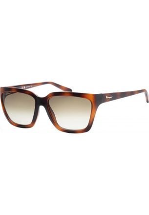 Ferragamo Womens SF1018S 59 214 Fashion Sunglasses - Brown - One Size